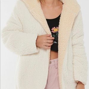 BDG Carmella Reversible Hooded Teddy Jacket
